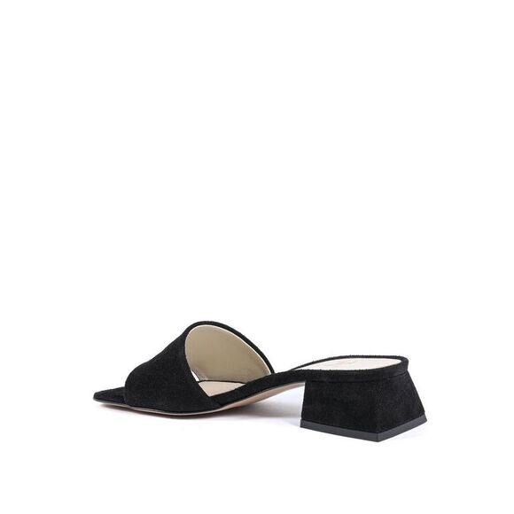 19V69 Italia Block Heel SlipOn Sandal Women Black Sandals - Picture 3 of 3